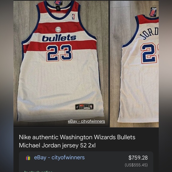 Vintage Micheal Jordan size XL mint condition Bullets jersey - Picture 3 of 10